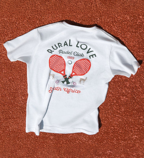Rural Love Padel Club | Cream white T-shirt - Rural Love Classics