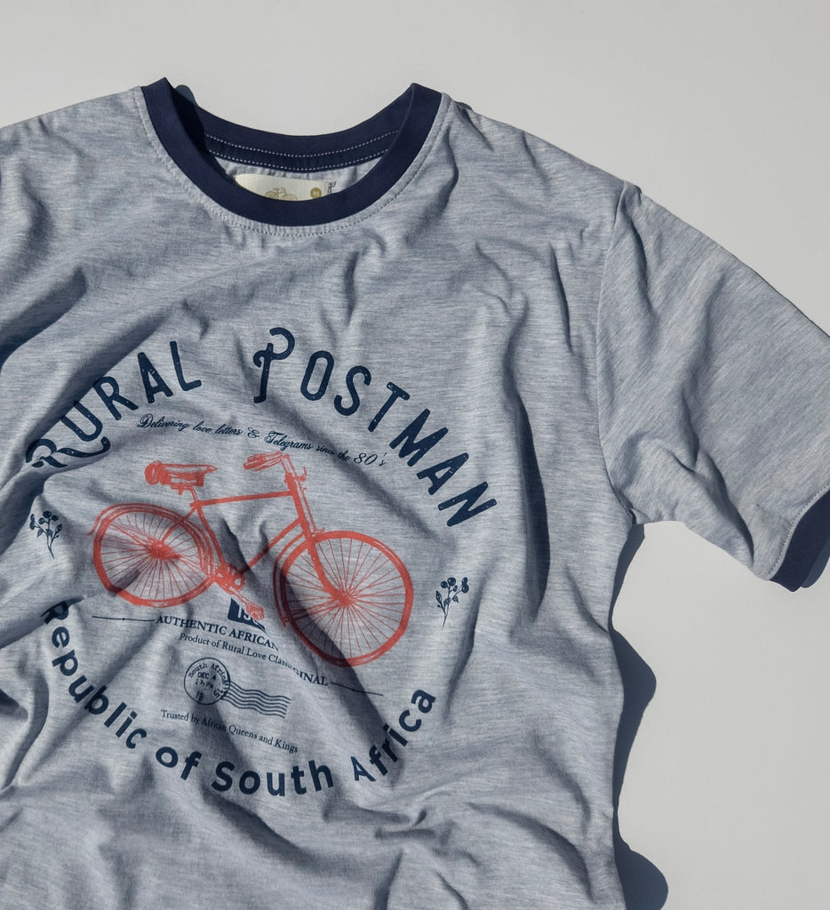 Rural Postman | light grey mélange t-shirt - Rural Love Classics