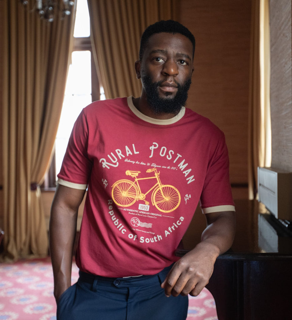 RURAL POSTMAN | maroon t-shirt - Rural Love Classics