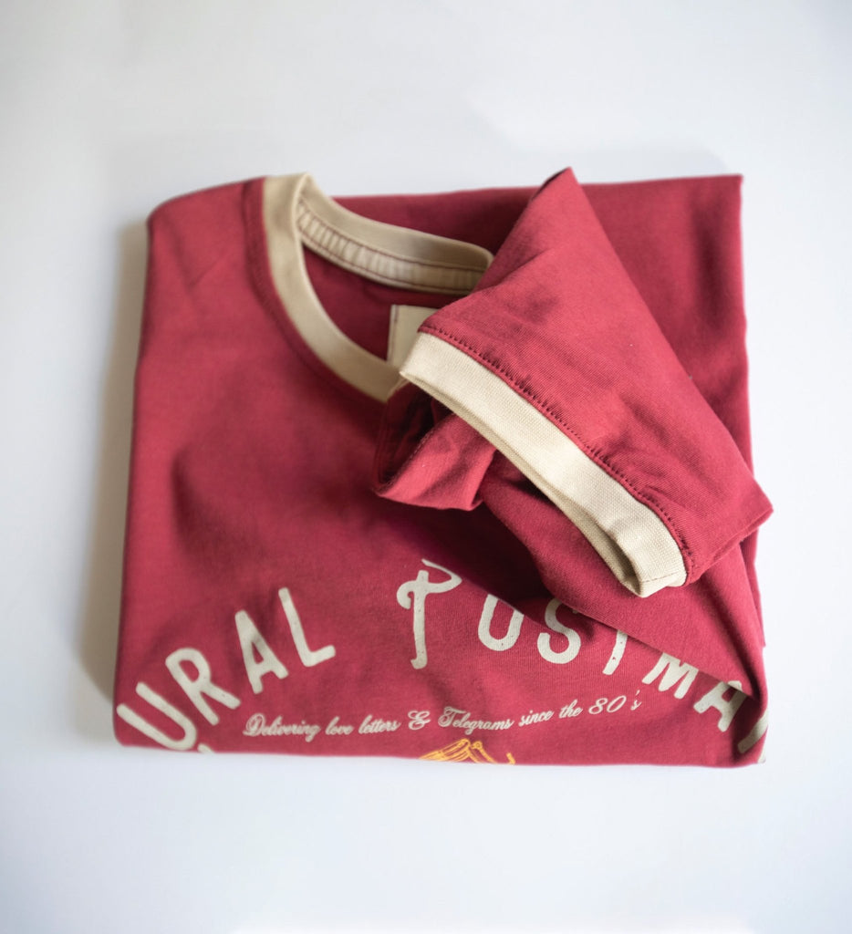 RURAL POSTMAN | maroon t-shirt - Rural Love Classics