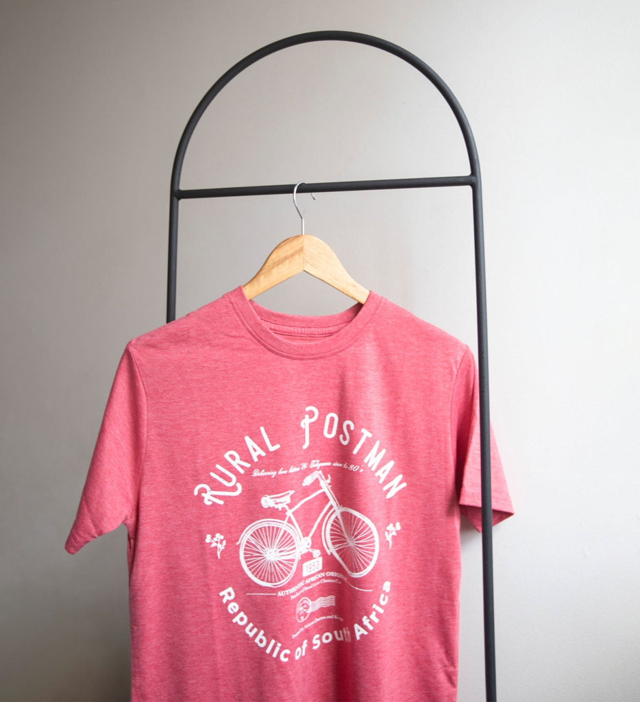 Rural Postman | red mélange t-shirt - Rural Love Classics