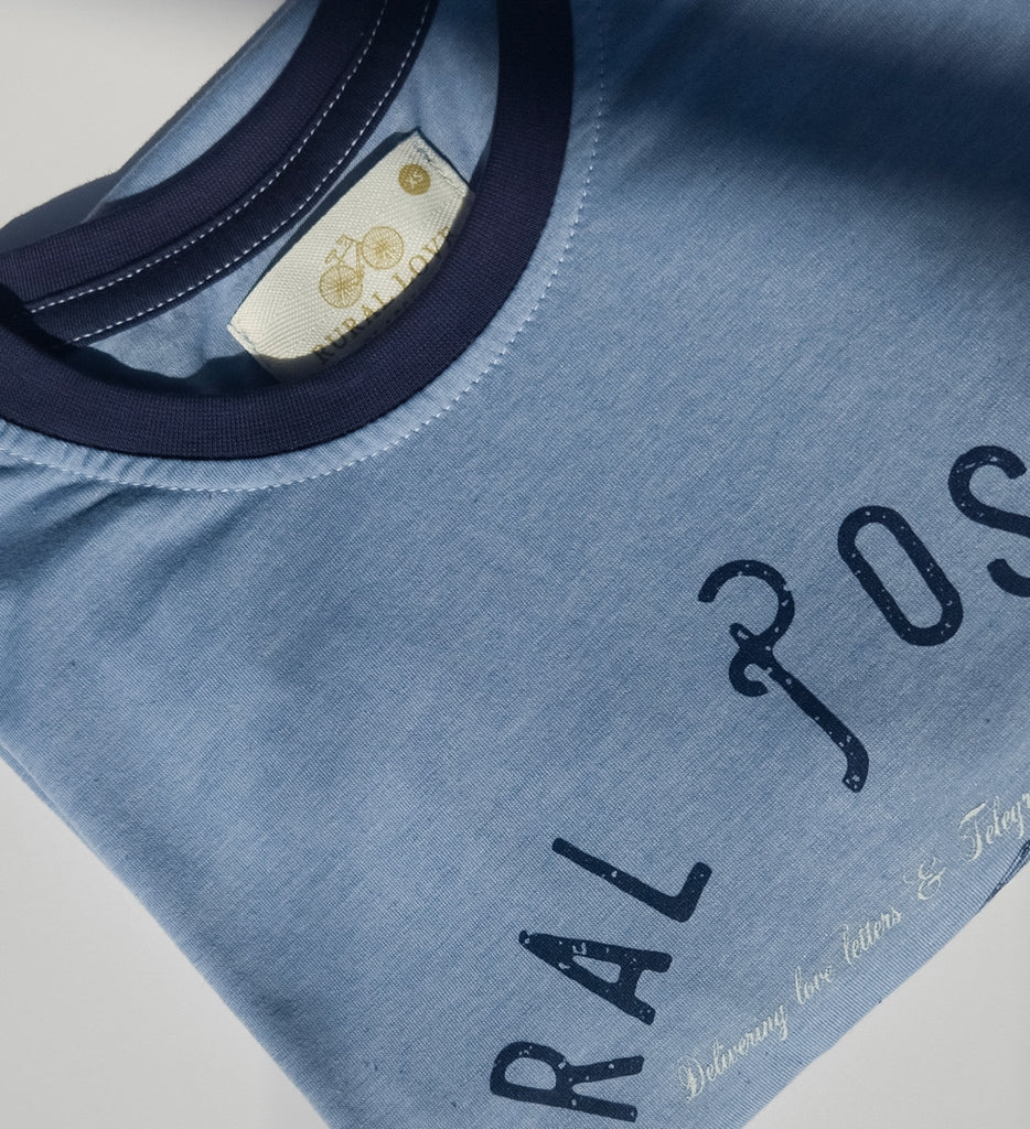 Rural Postman | teal mélange t-shirt - Rural Love Classics