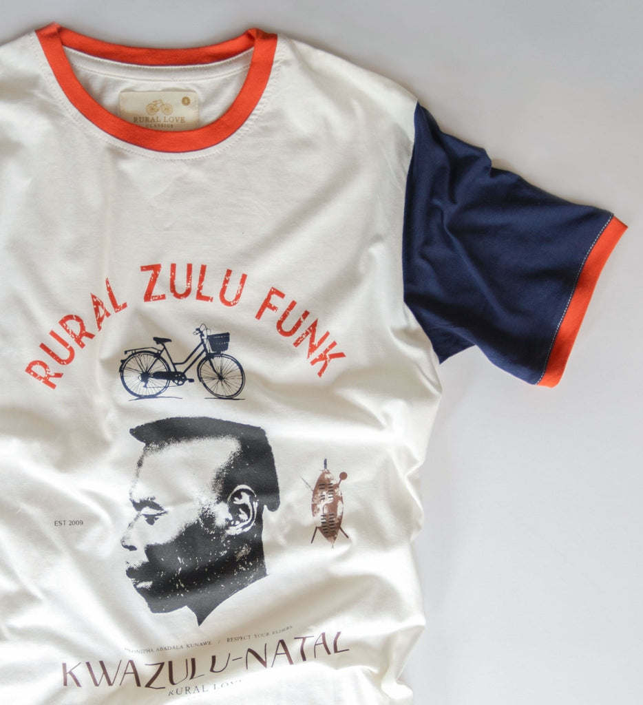 Rural Zulu funk | cream white t-shirt - Rural Love Classics