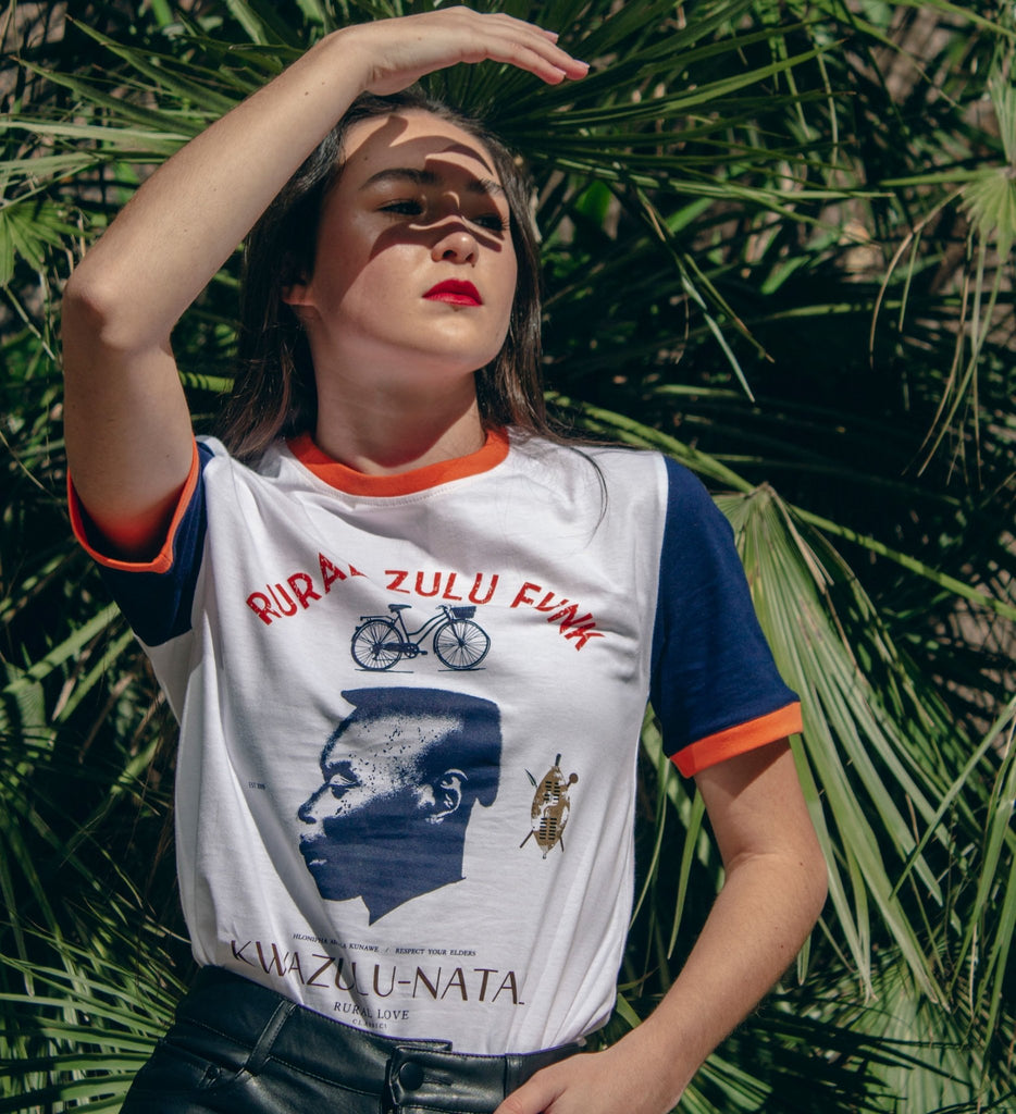 Rural Zulu funk | cream white t-shirt - Rural Love Classics